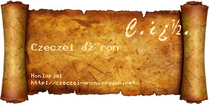Czeczei Áron névjegykártya